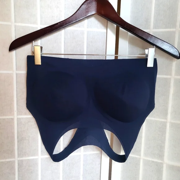 Soma Navy Sport Racerback Seamless Bra Sz L - Picture 3 of 9